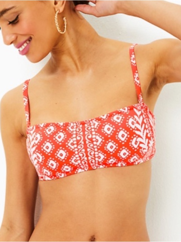 Lilly Pulitzer Brand New Flamingo Feather Harbour View Bikini Top